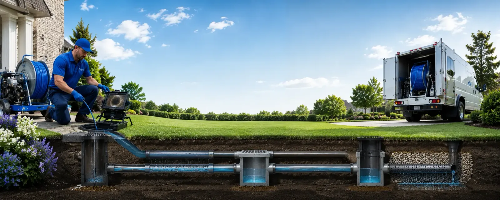 Outdoor drain cleaning information for Five Points, CA